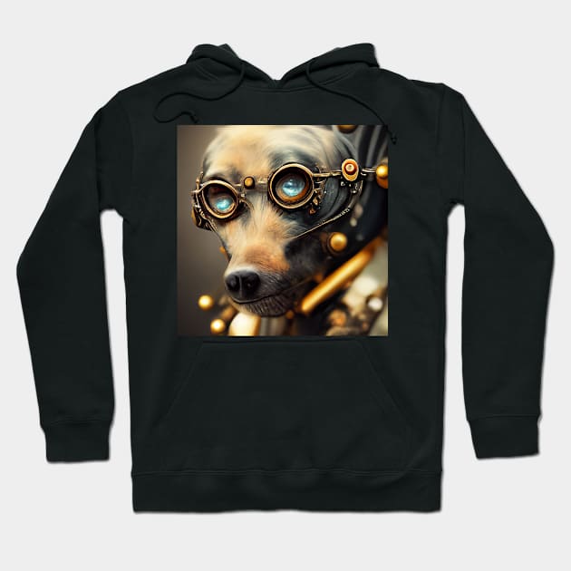 Steampunk Danger Dog Hoodie by Prairie Ridge Designs